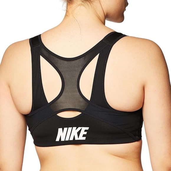 NWT $60 NIKE BLACK Dri-Fit Shape High-Support Front-Zip Sports Bra XS & SMALL - Picture 1 of 3